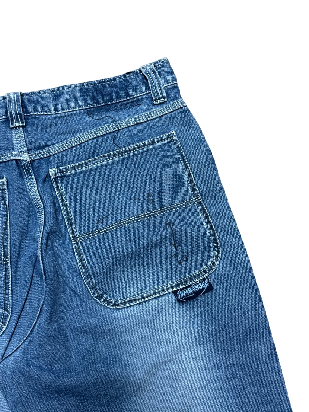 [V0722] Vintage y2k Jambangee blaue baggy jeans