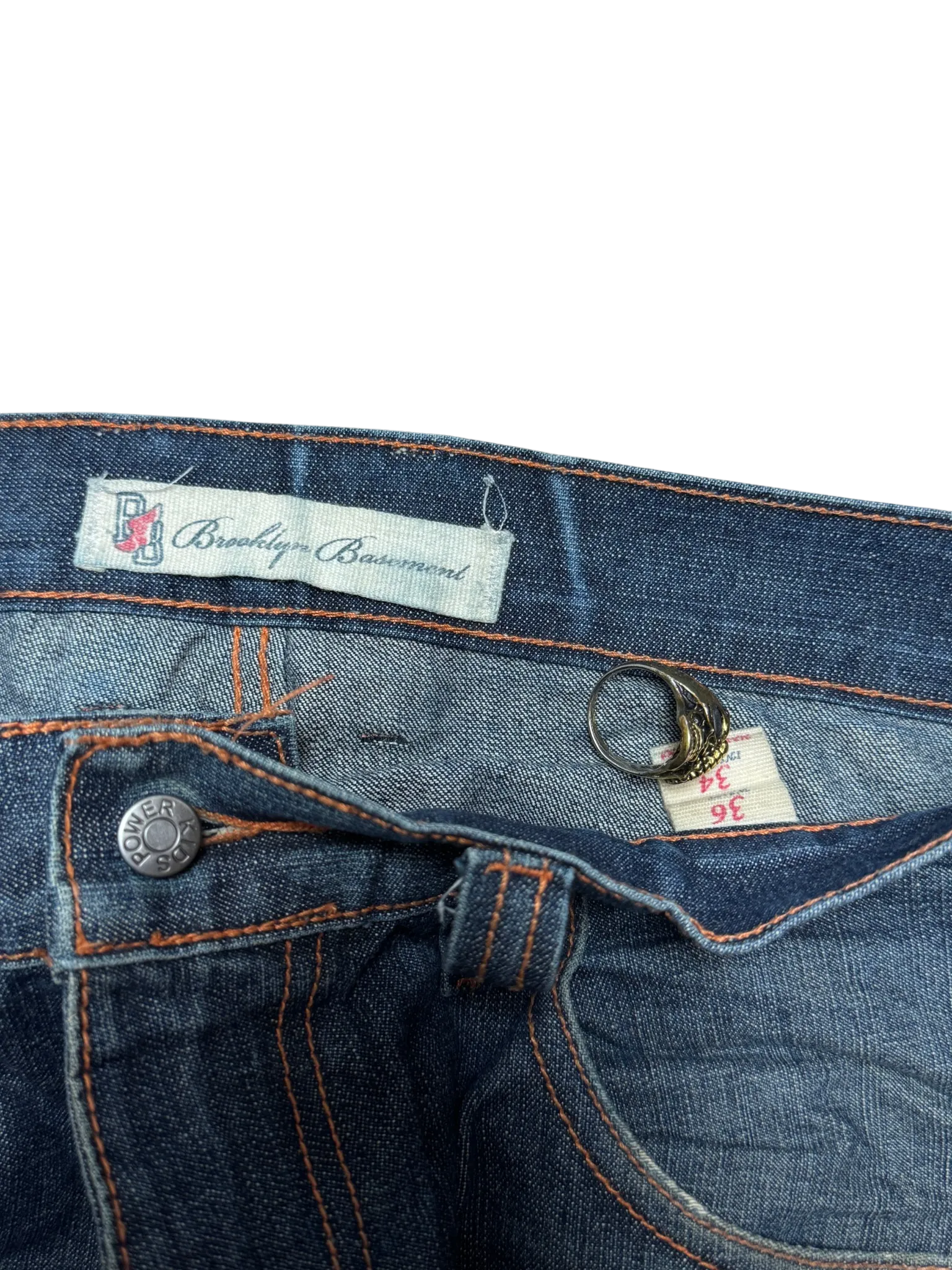 [V0366] Vintage y2k Brooklyn Basement marineblaue baggy jeans