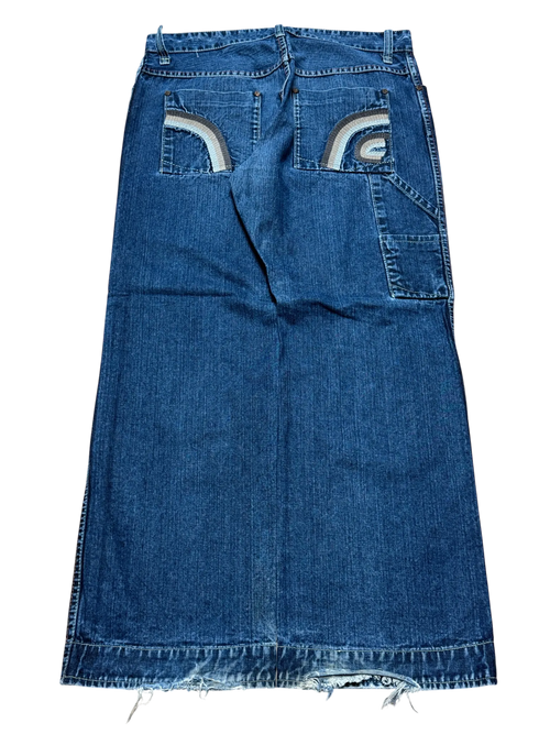[V0346] Vintage y2k French Connection bleu marine baggy jeans