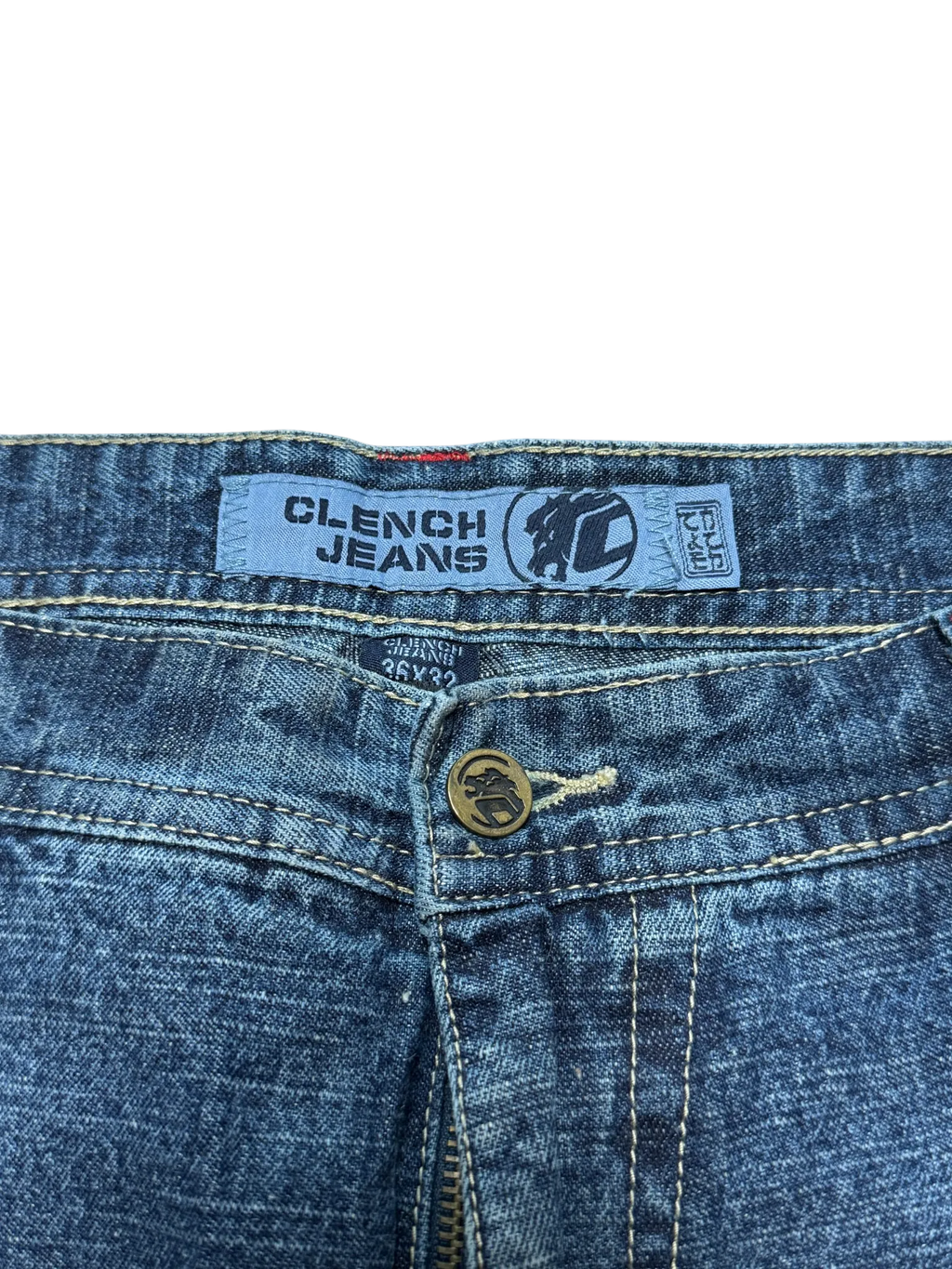 [V0872] Vintage y2k Clench blaue baggy jeans
