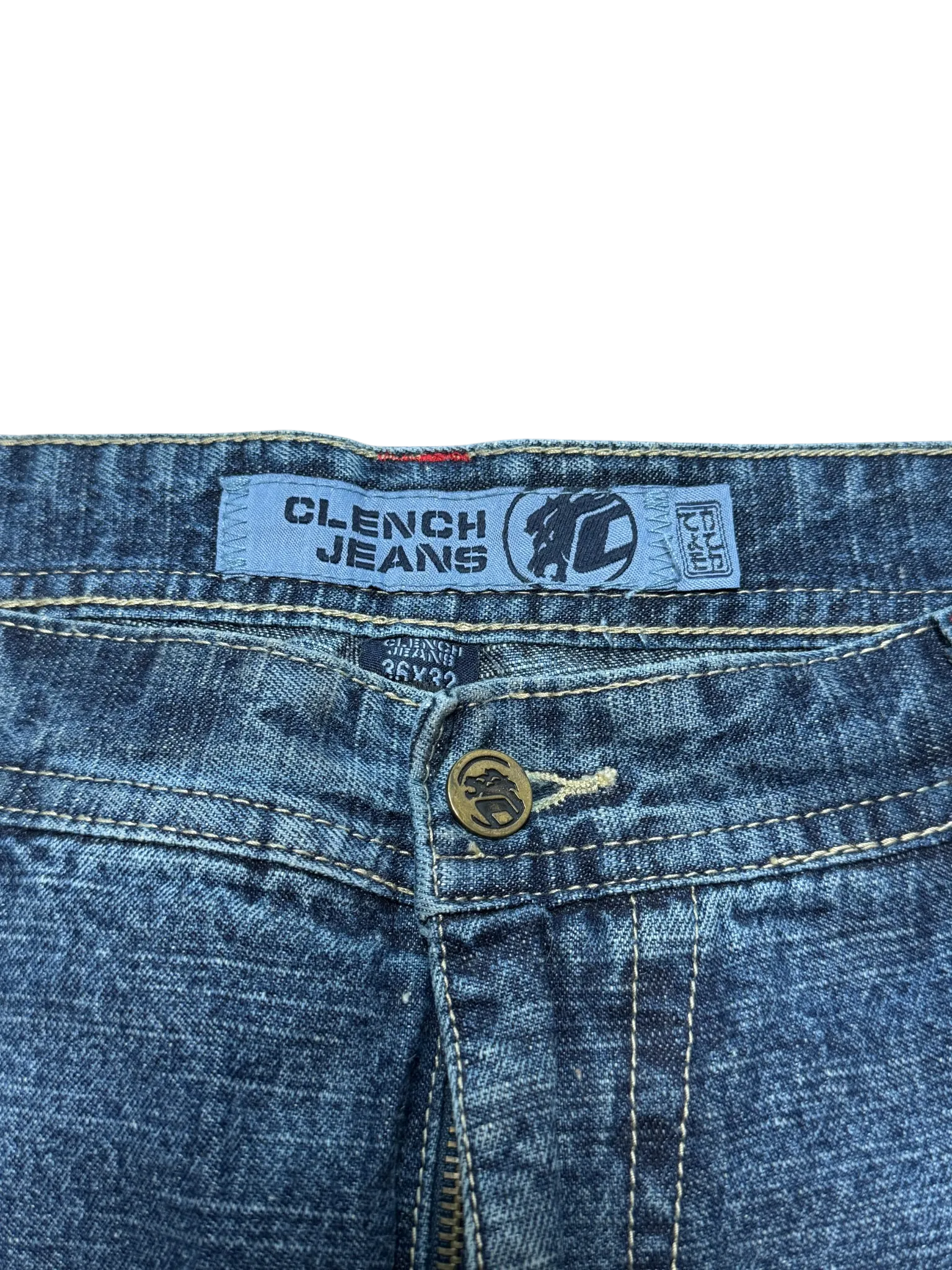 [V0872] Vintage y2k Clench blaue baggy jeans