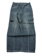 [V0772] Vintage y2k Musso schwarze baggy jeans