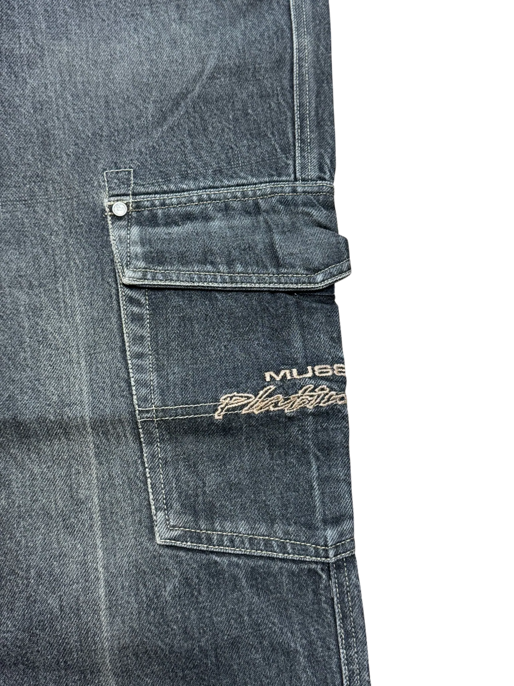 [V0772] Vintage y2k Musso schwarze baggy jeans