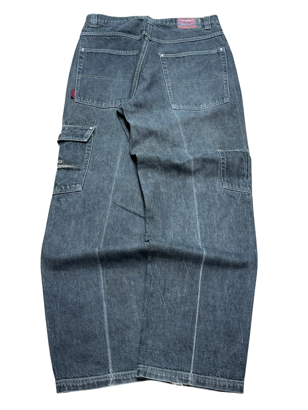 [V0772] Vintage y2k Musso schwarze baggy jeans