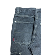 [V0772] Vintage y2k Musso schwarze baggy jeans