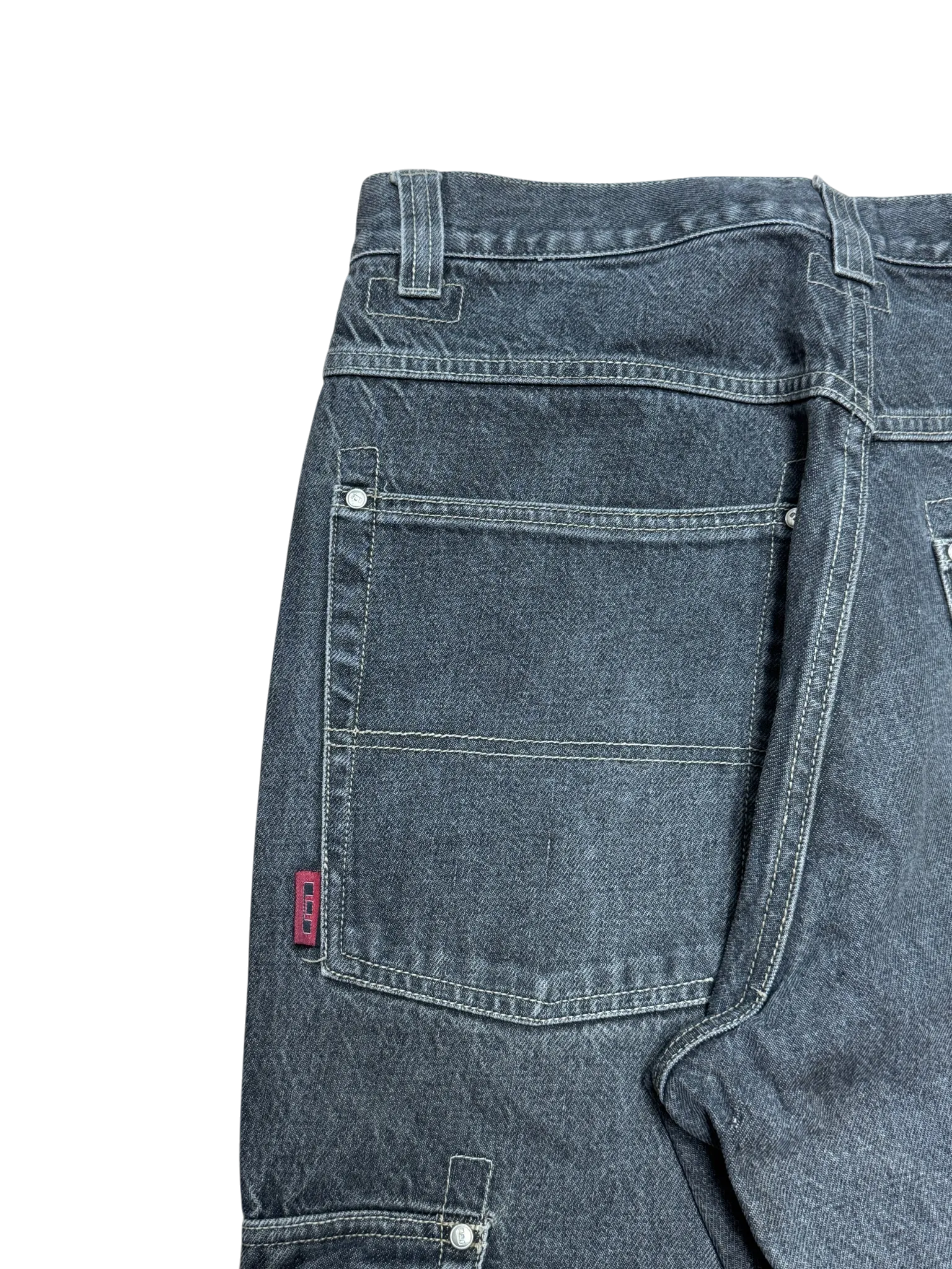 [V0772] Vintage y2k Musso schwarze baggy jeans