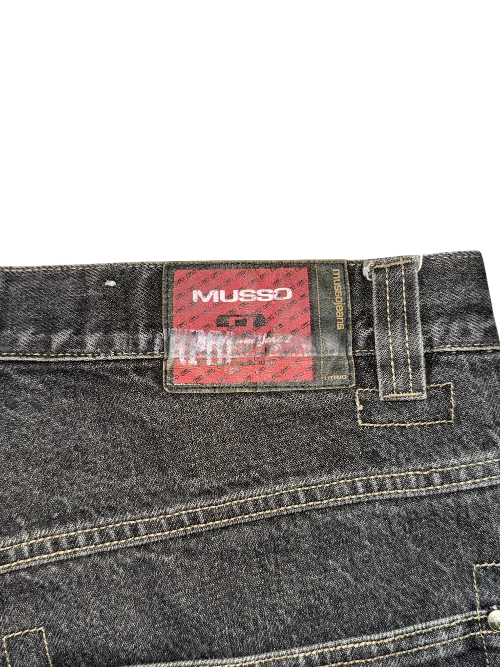 [V0772] Vintage y2k Musso schwarze baggy jeans