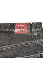 [V0772] Vintage y2k Musso schwarze baggy jeans