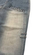 [V0844] Vintage y2k Hoodboyz blaue baggy jeans