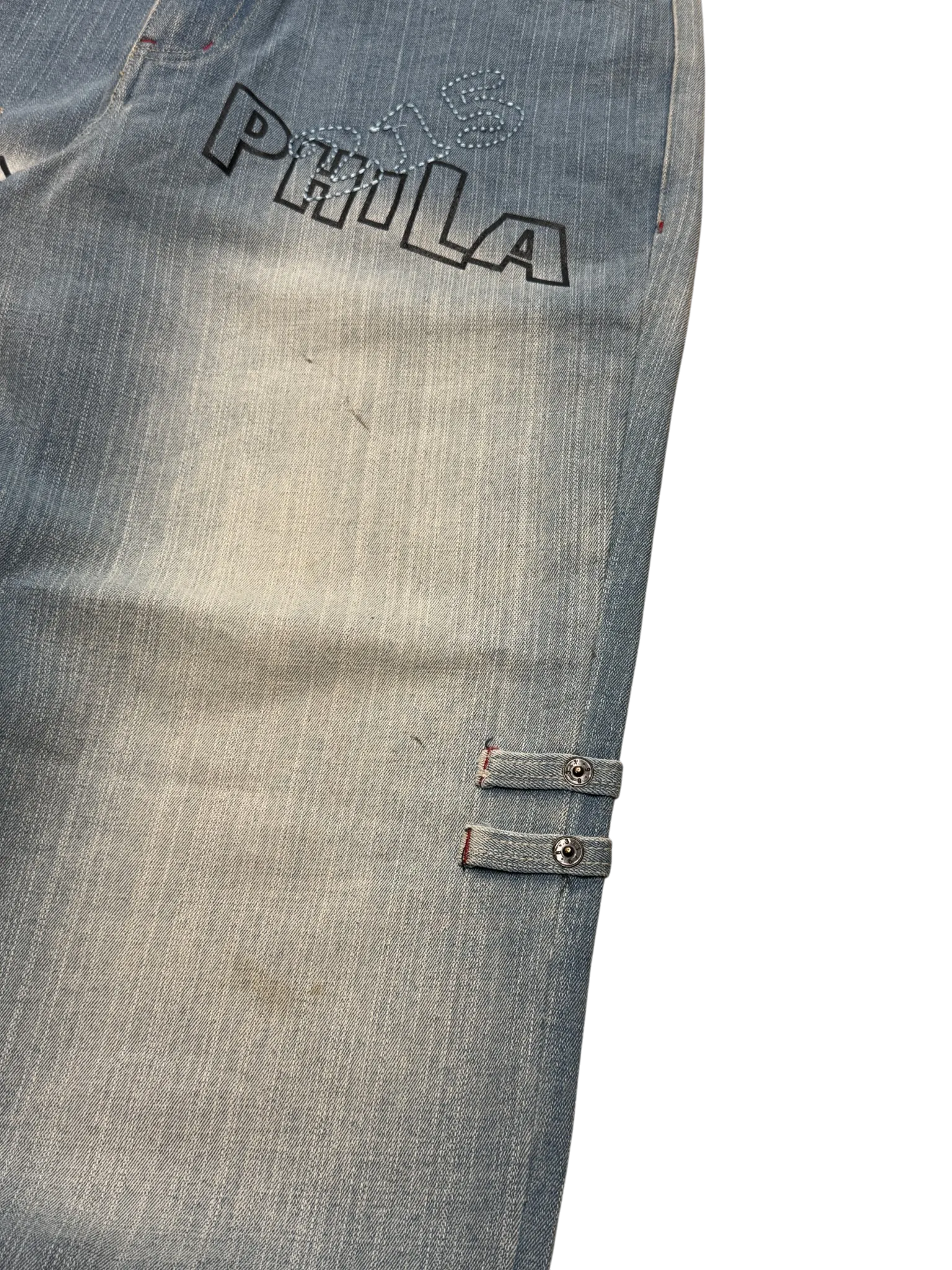 [V0844] Vintage y2k Hoodboyz blaue baggy jeans
