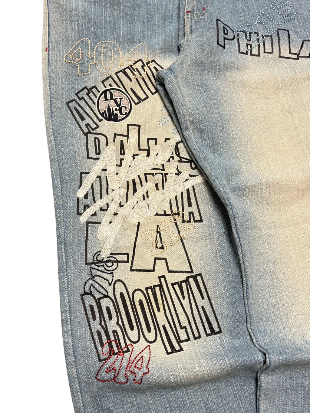 [V0844] Vintage y2k Hoodboyz blaue baggy jeans