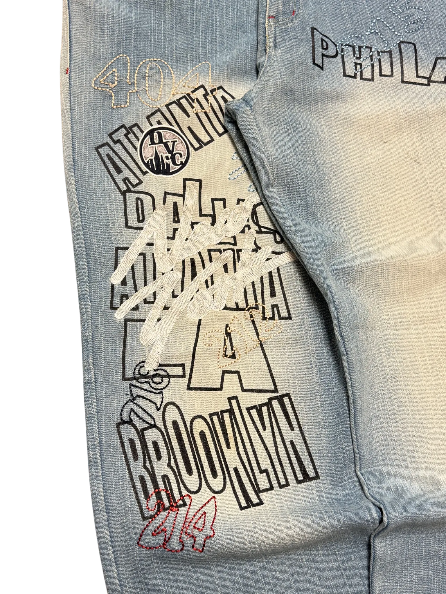 [V0844] Vintage y2k Hoodboyz blaue baggy jeans