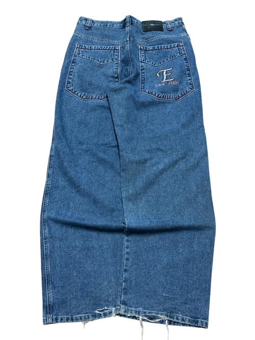 [V0470] Vintage y2k E&Q blaue baggy jeans