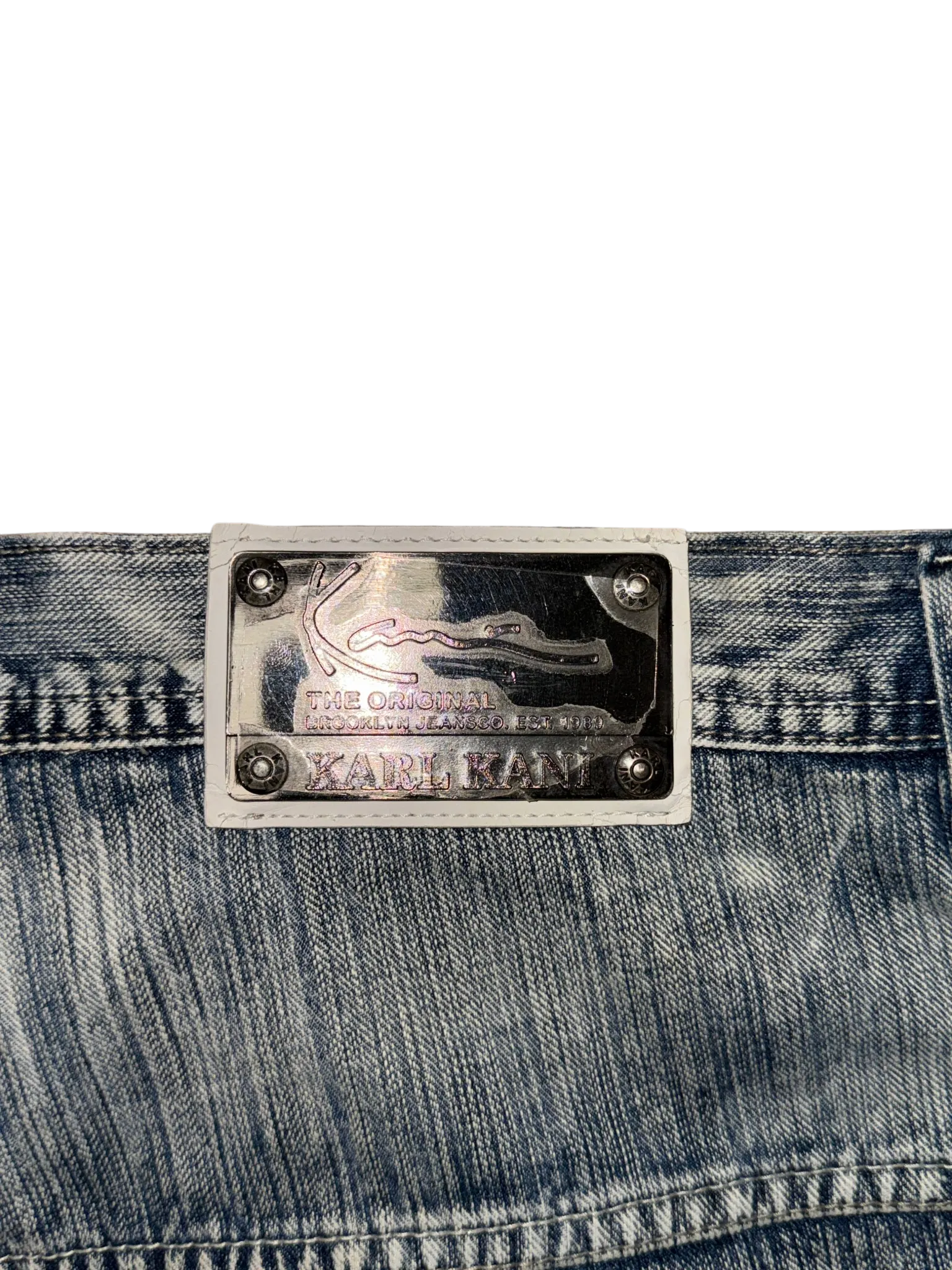 [V0853de] Vintage y2k Karl Kani blaue baggy jeans
