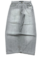 [V0888de] Vintage y2k Southpole graue baggy jeans (Paint Splatter)