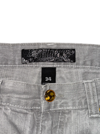 [V0888de] Vintage y2k Southpole graue baggy jeans (Paint Splatter)