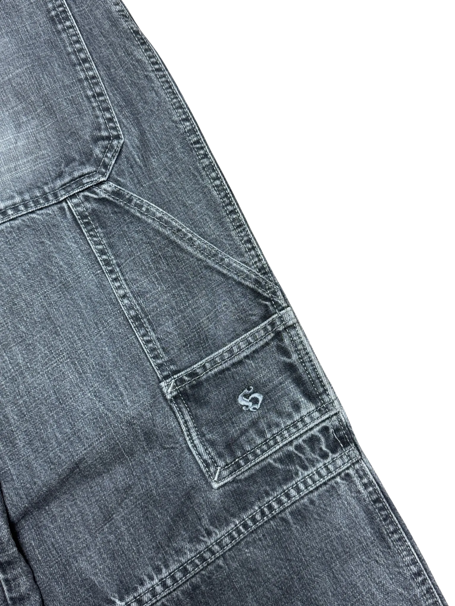 [V0913] Vintage y2k / 2000s Hooligan graue baggy jeans