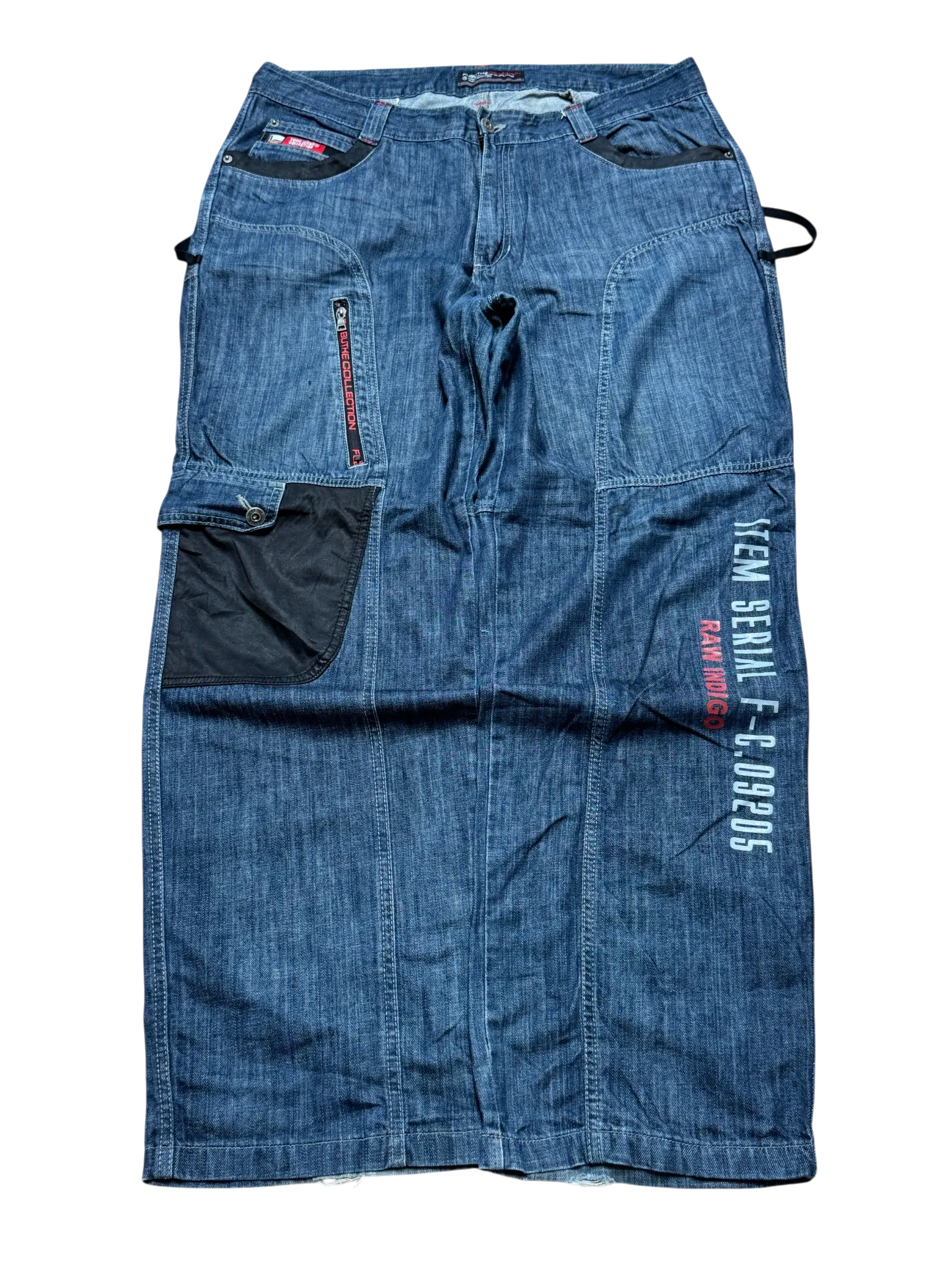 [V0733] Vintage y2k Fubu marineblaue baggy jeans