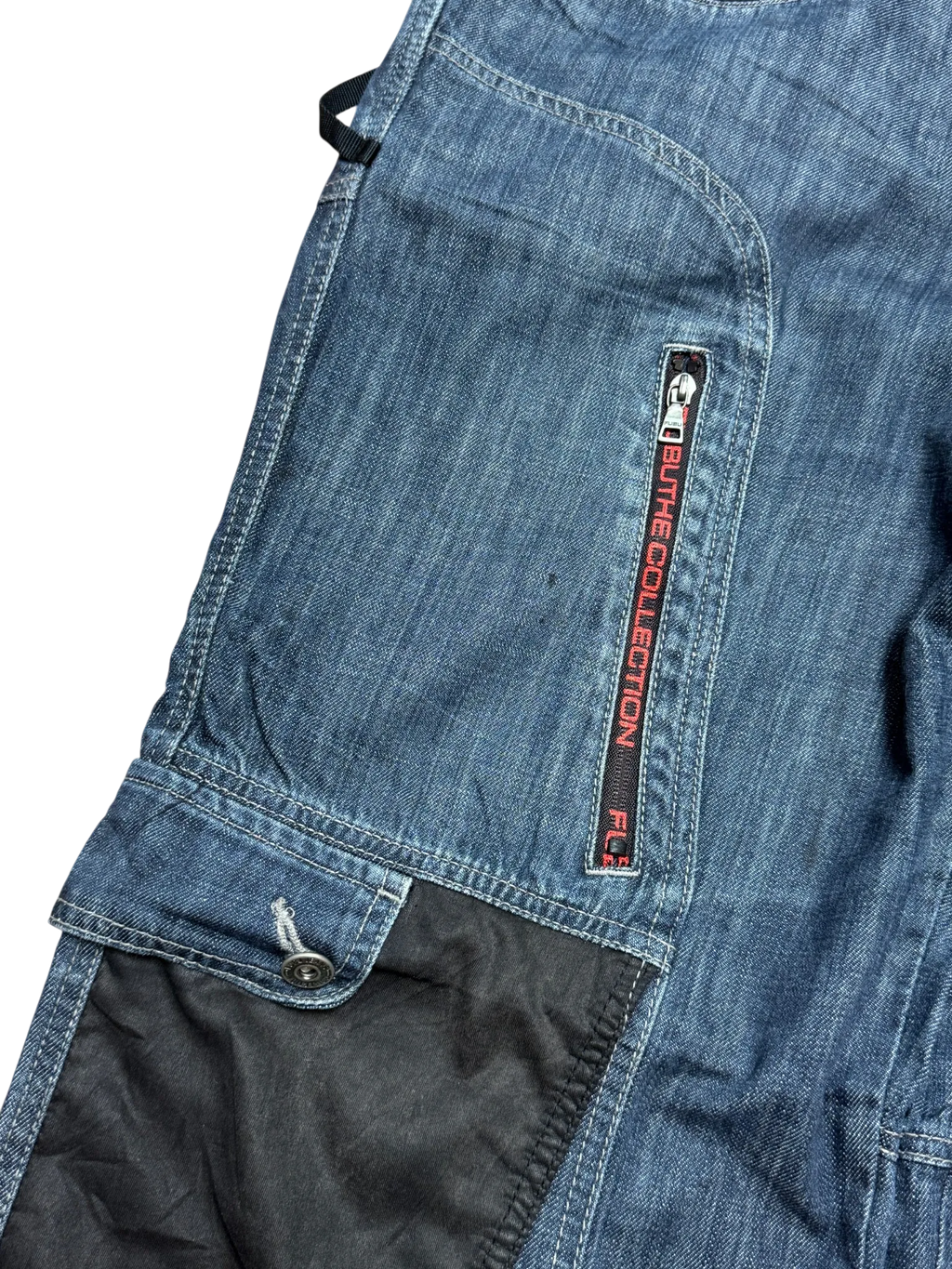 [V0733] Vintage y2k Fubu marineblaue baggy jeans