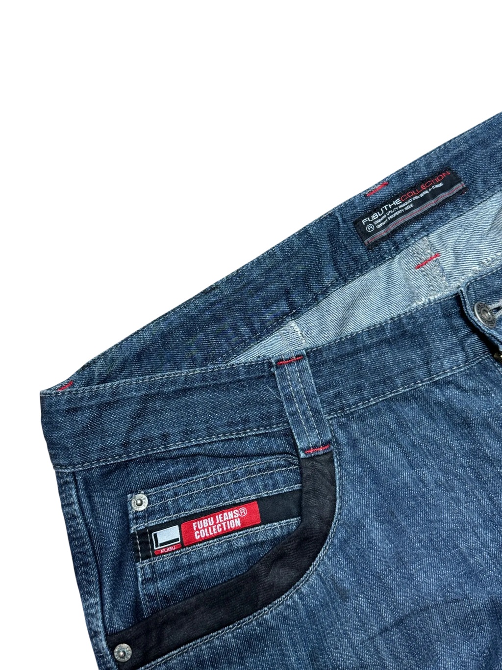 [V0733] Vintage y2k Fubu marineblaue baggy jeans