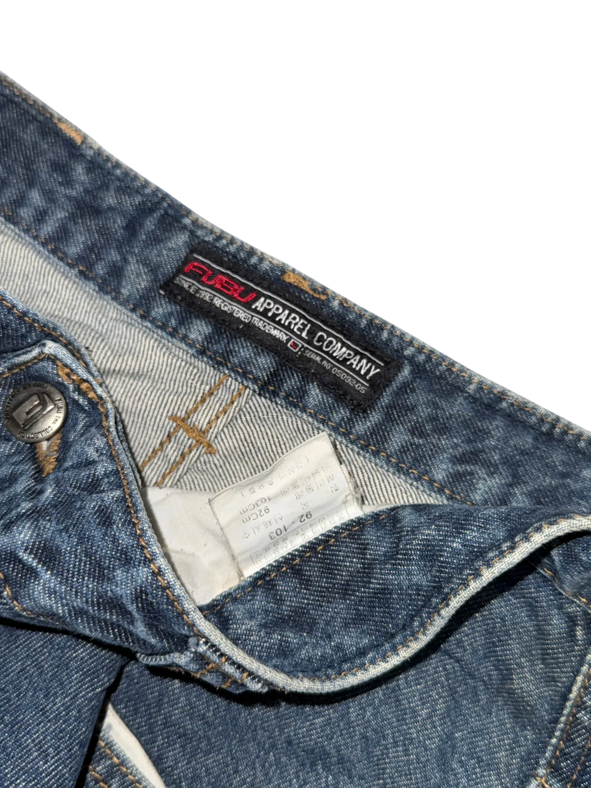 [V0690] Vintage y2k Fubu blaue baggy jeans
