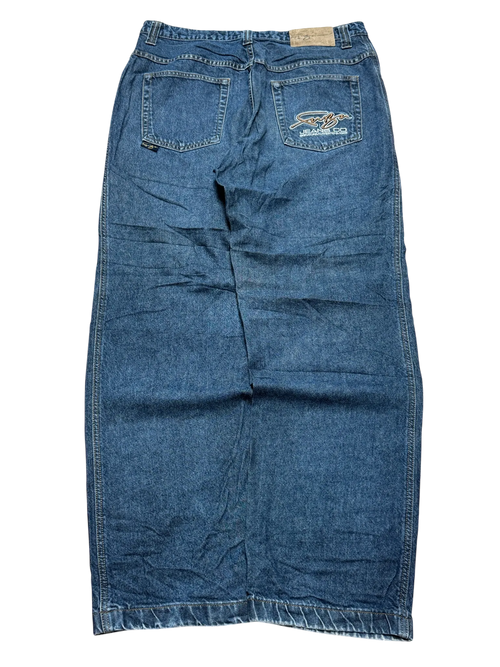 [V0690] Vintage y2k Fubu blaue baggy jeans
