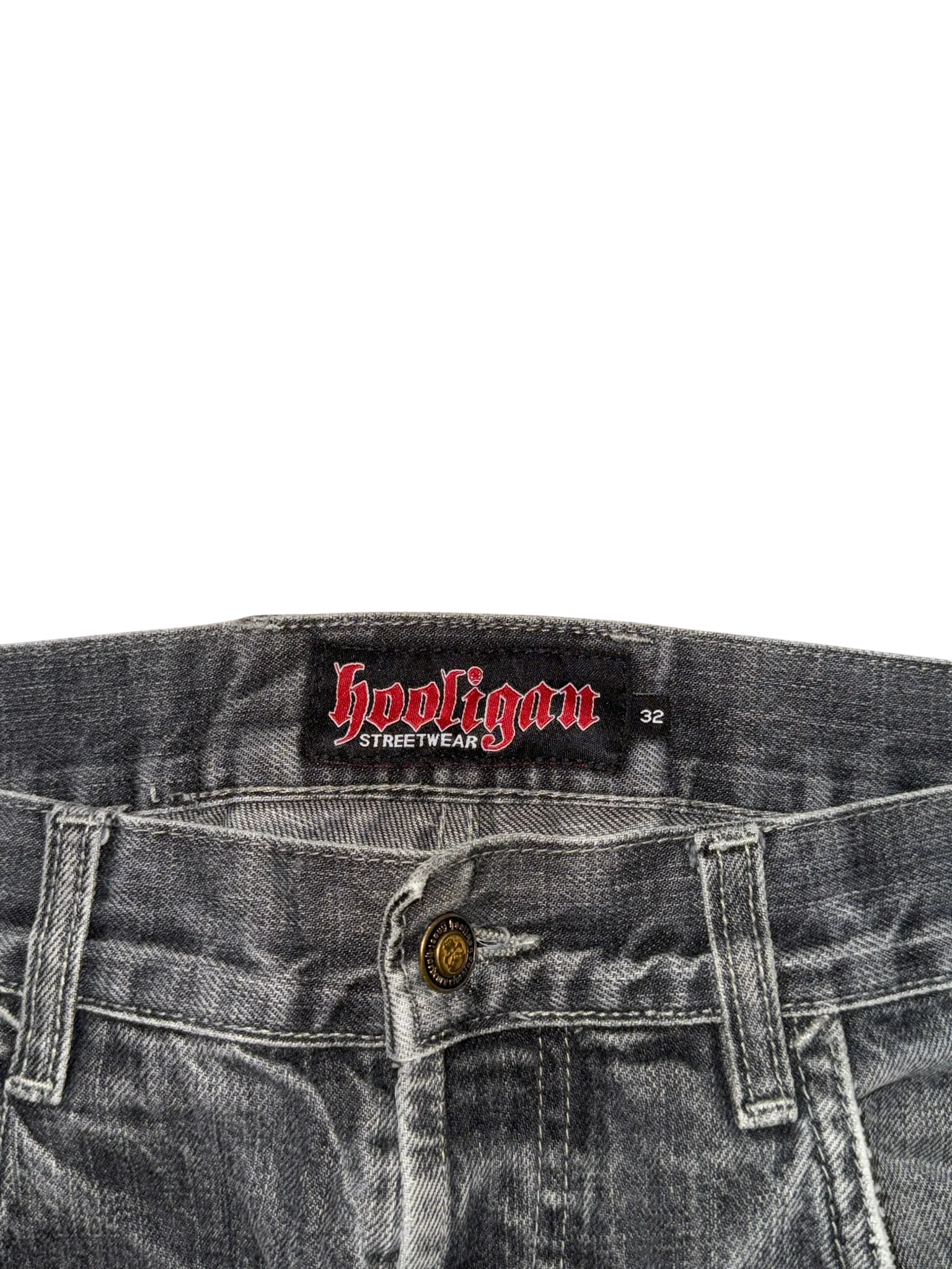 [V0913] Vintage y2k / 2000s Hooligan graue baggy jeans