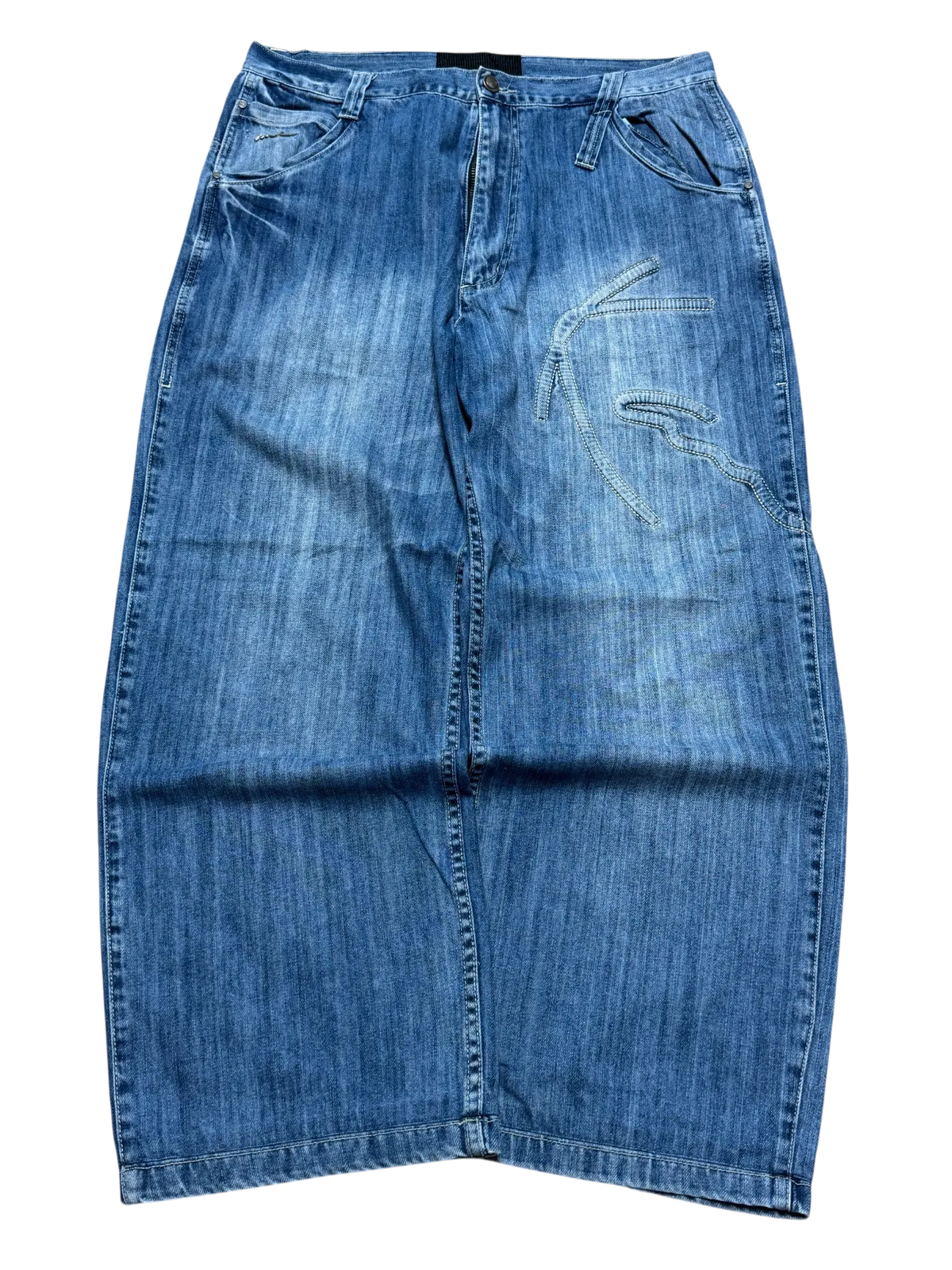 [V0874de] Vintage y2k Karl Kani blue baggy jeans