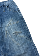 [V0874de] Vintage y2k Karl Kani blue baggy jeans