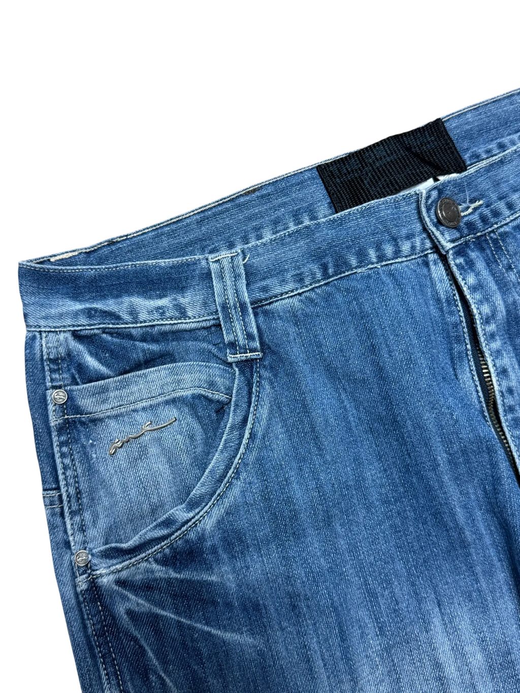 [V0874de] Vintage y2k Karl Kani blue baggy jeans