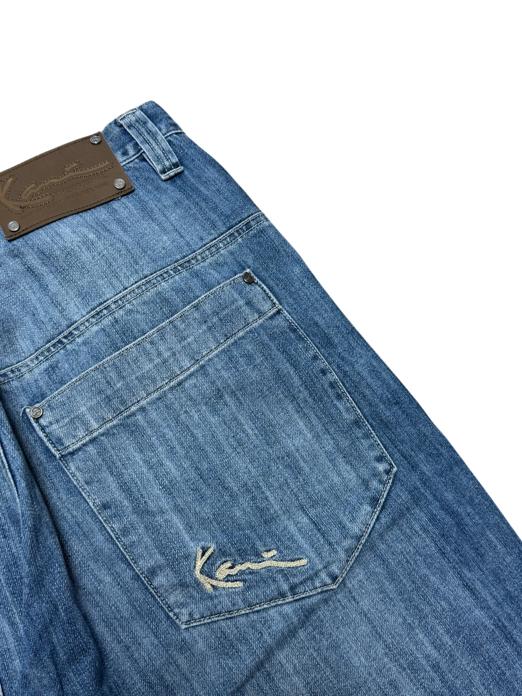 [V0874de] Vintage y2k Karl Kani blue baggy jeans