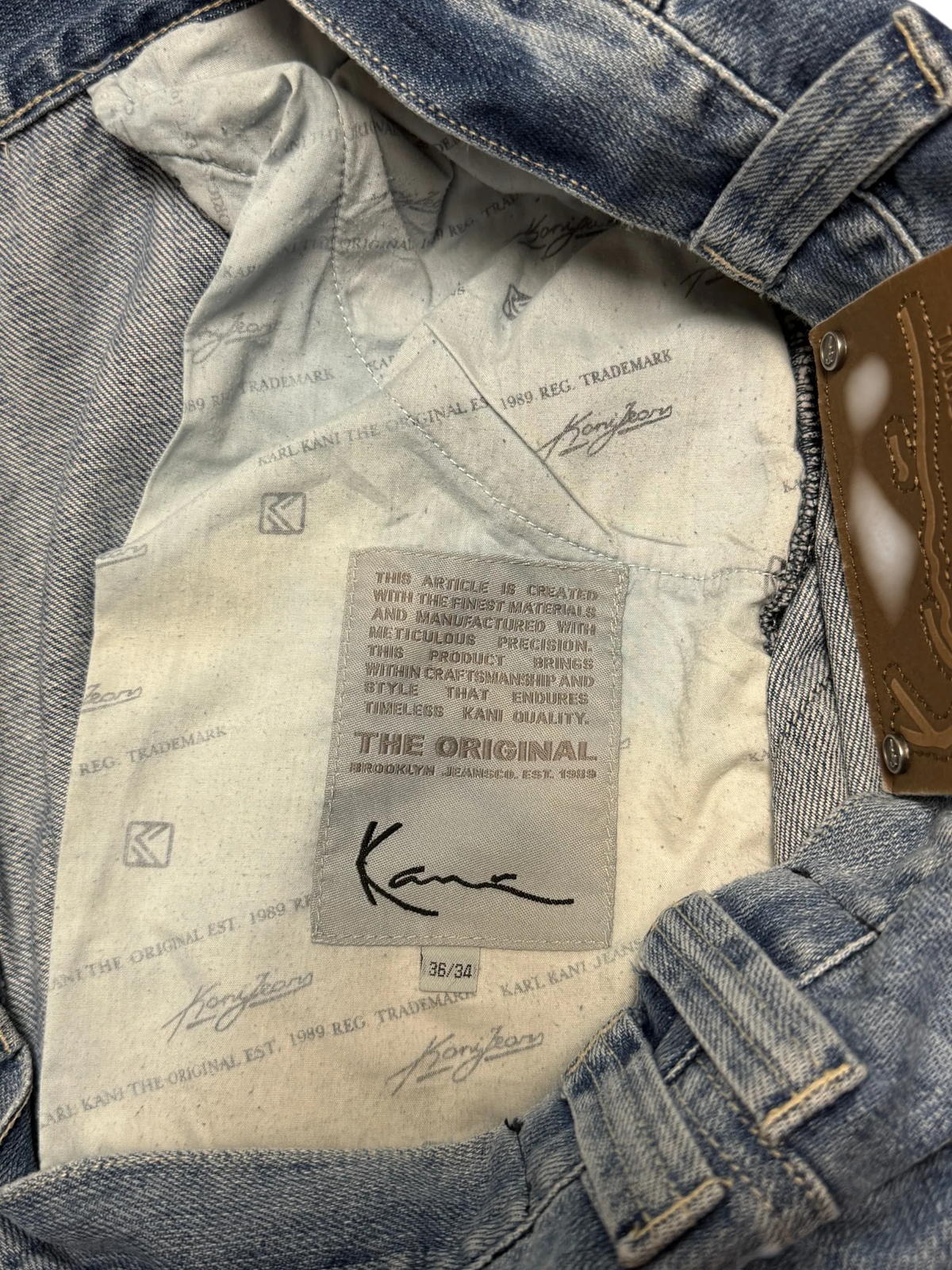 [V0874de] Vintage y2k Karl Kani blue baggy jeans