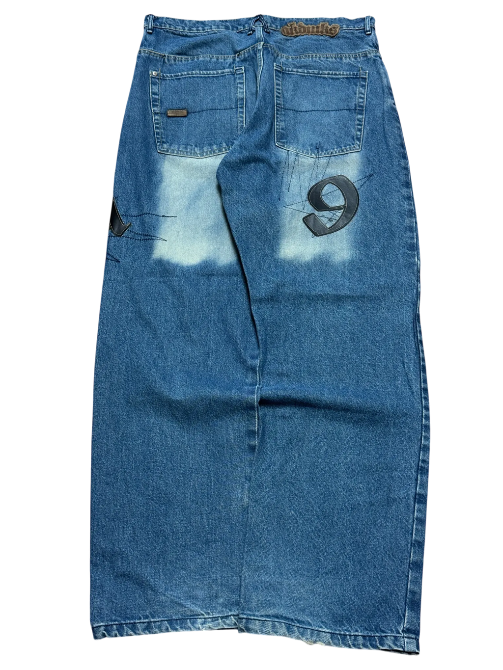 [V0815de] Vintage y2k Akademiks blaue baggy jeans