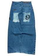 [V0815de] Vintage y2k Akademiks blaue baggy jeans