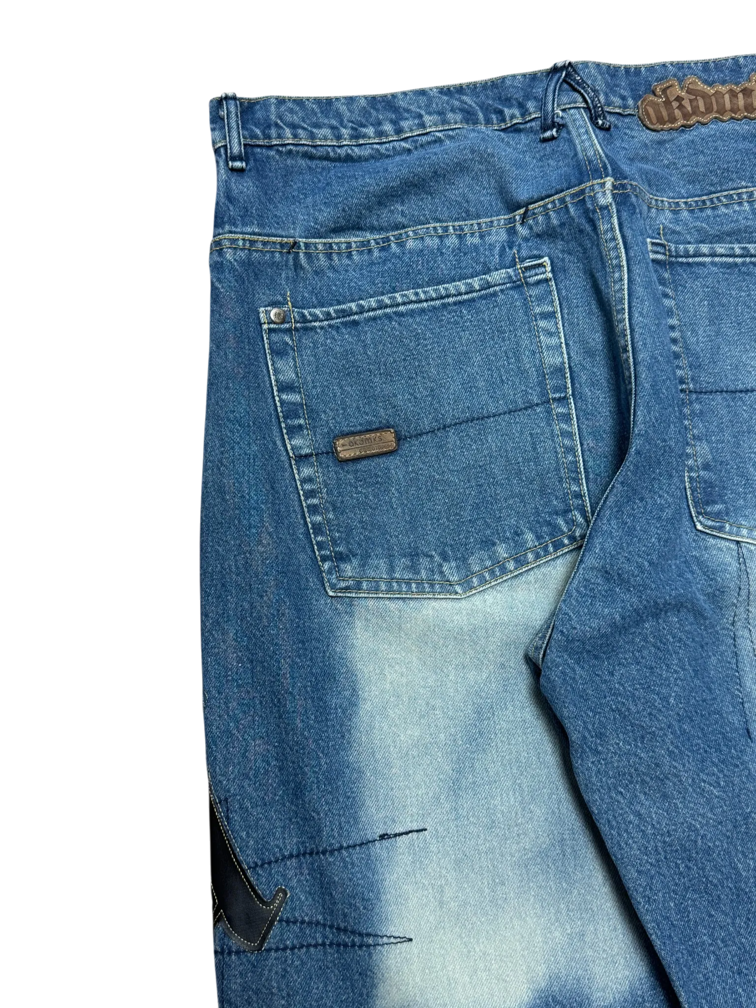 [V0815de] Vintage y2k Akademiks blaue baggy jeans