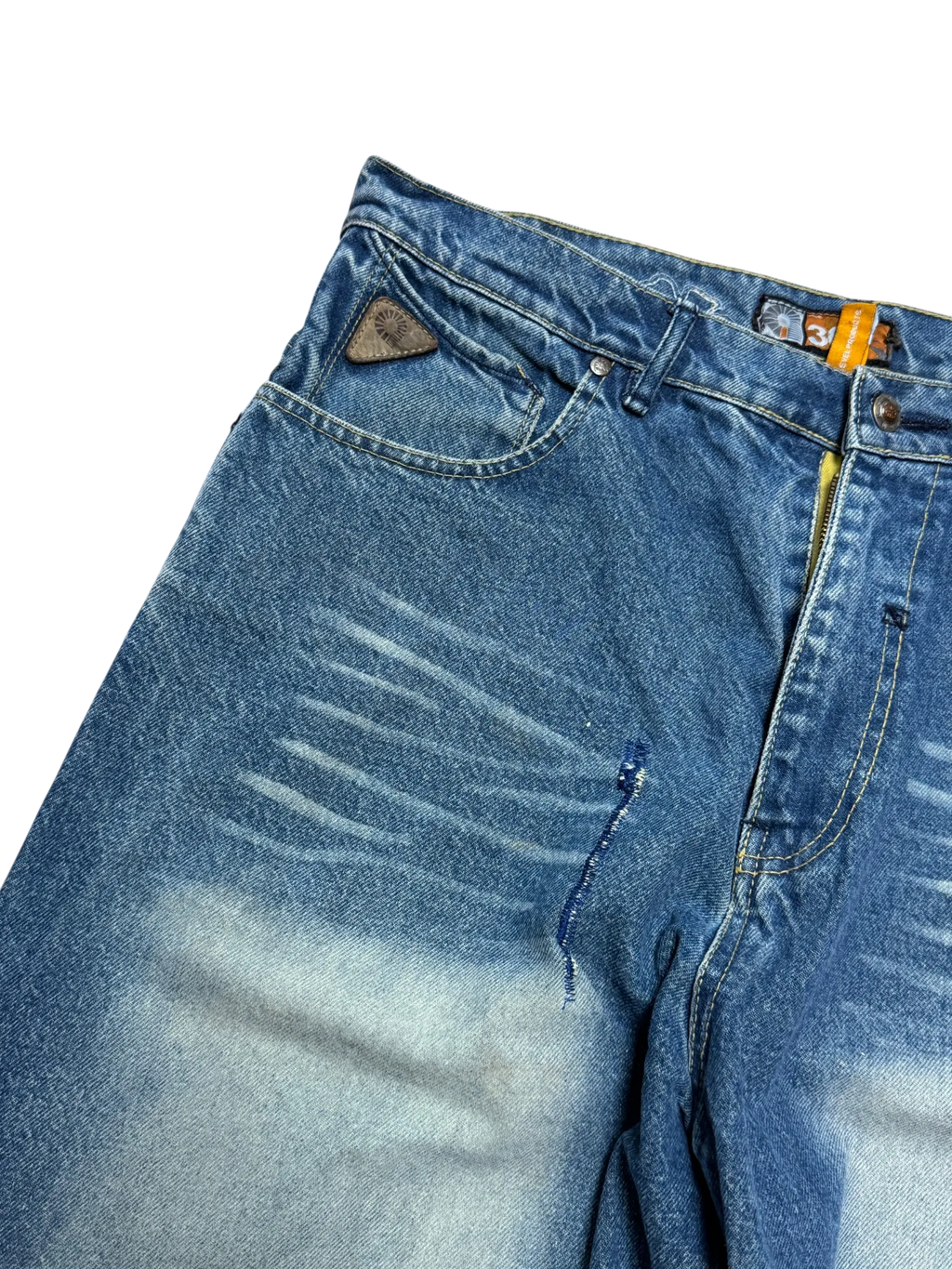 [V0815de] Vintage y2k Akademiks blaue baggy jeans