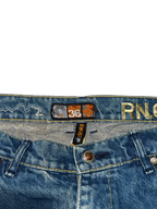 [V0815de] Vintage y2k Akademiks blaue baggy jeans