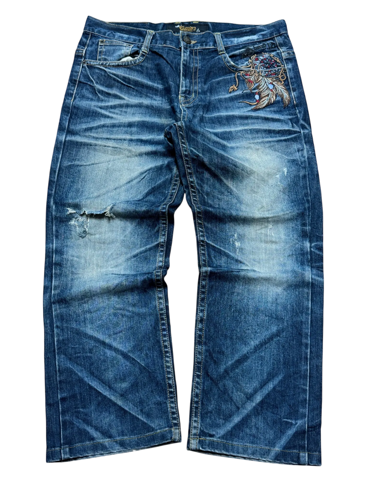 [V0683] Vintage y2k Cloud72 blaue baggy jeans