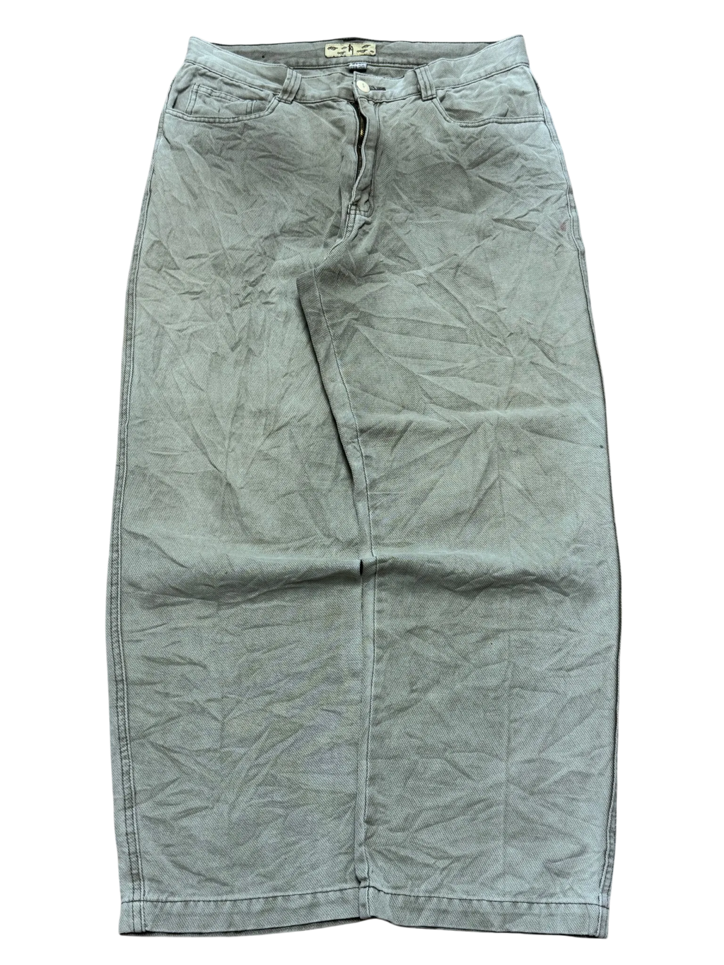[V0676] Vintage y2k nz beige straight jeans