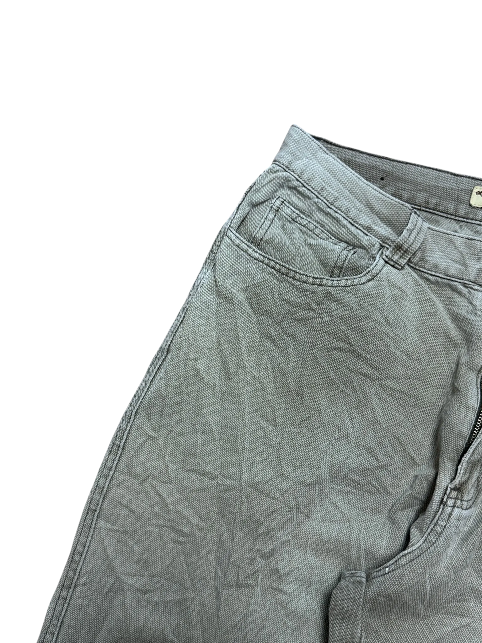 [V0676] Vintage y2k nz beige straight jeans
