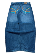 [V0730] Vintage y2k Evolution blaue baggy jeans
