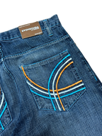 [V0730] Vintage y2k Evolution blaue baggy jeans