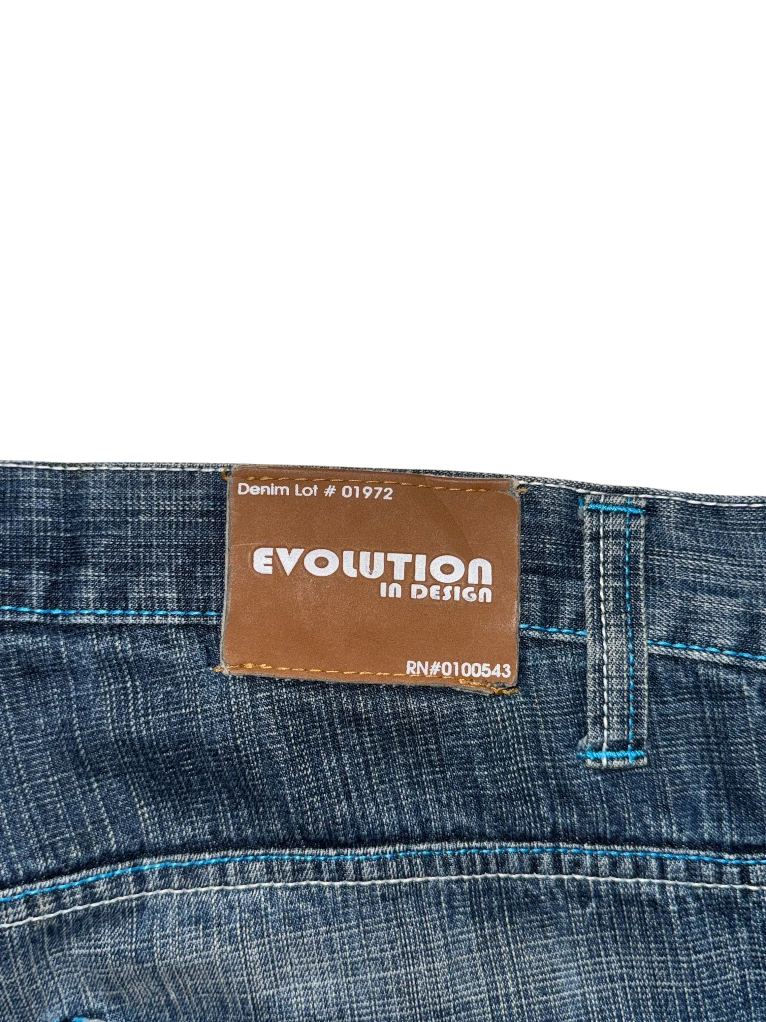 [V0730] Vintage y2k Evolution blaue baggy jeans
