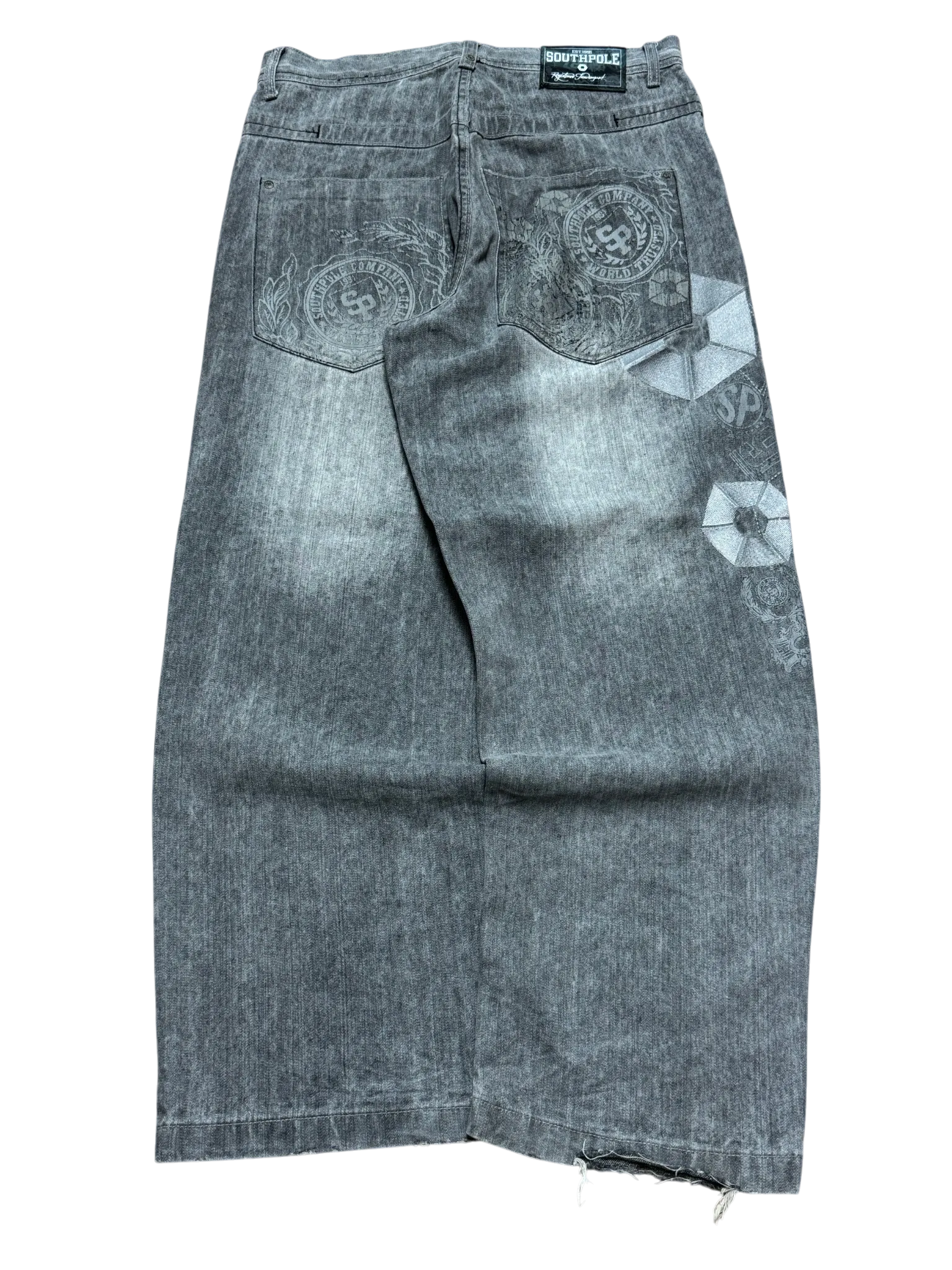 [V0889de] Vintage y2k Southpole graue baggy jeans