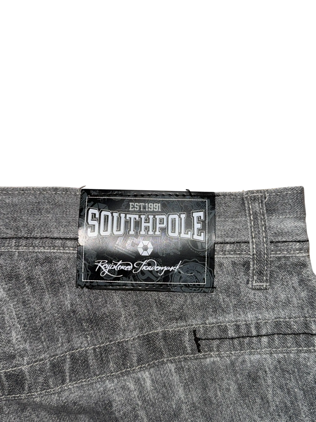 [V0889de] Vintage y2k Southpole graue baggy jeans