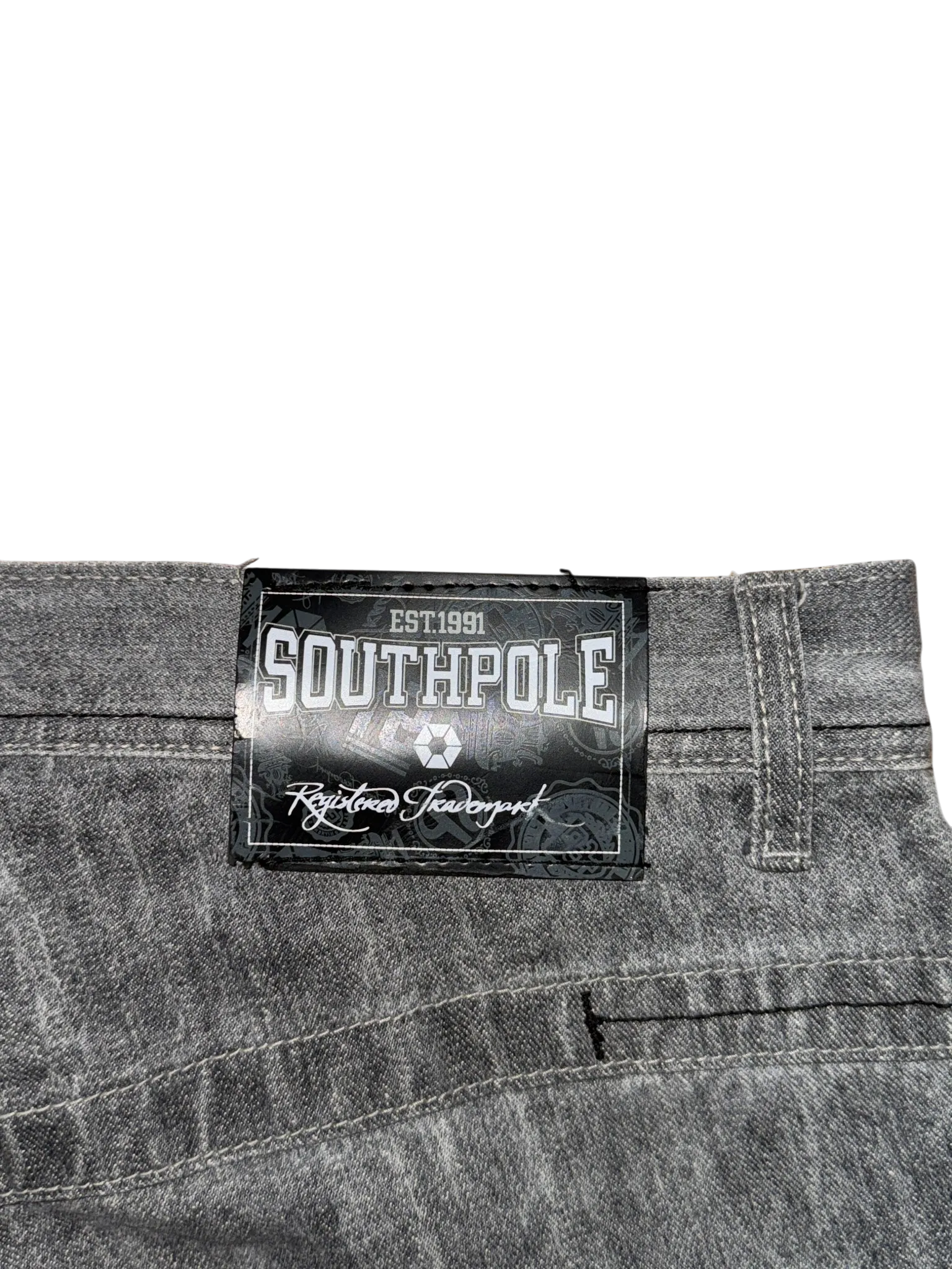 [V0889de] Vintage y2k Southpole graue baggy jeans