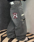 [V0907] Vintage y2k / 2000s Swagger graue baggy jeans