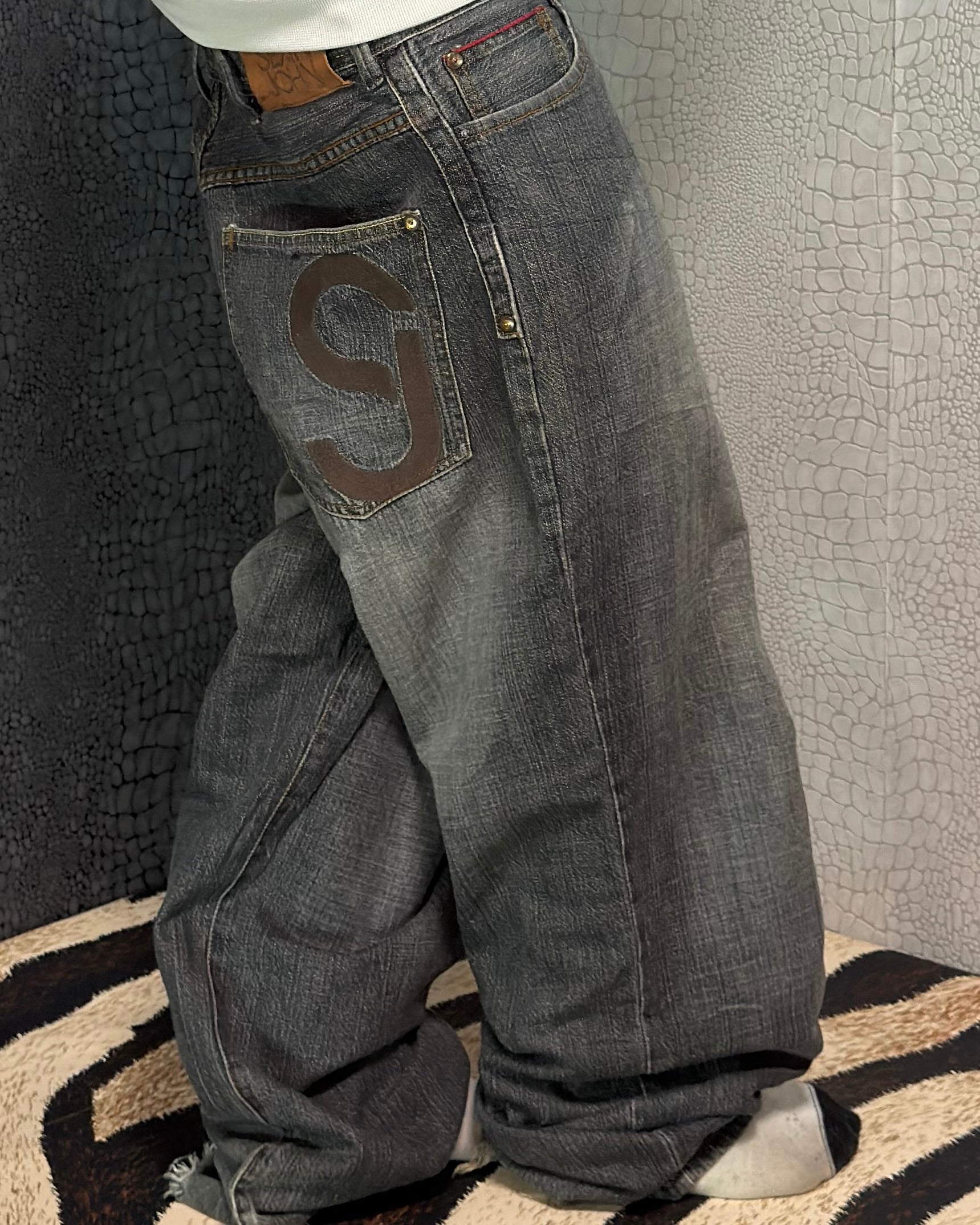 [V0926] Vintage y2k / 2000s Sean John graue baggy jeans