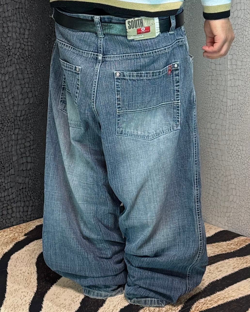 [V0956] Vintage y2k / 2000s Southpole blaue baggy jeans (Red Tab)