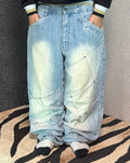 [V0939] Vintage y2k / 2000s Karl Kani blaue baggy jeans